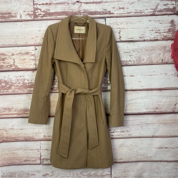 Aritzia Babaton Spencer Camel Wool Coat M